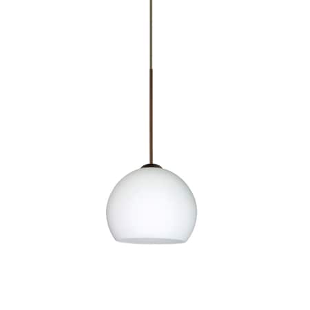 Besa Lighting Palla 5 Cord Pendant, Opal Matte, Bronze Finish, 1x50W Halogen 1XT-565807-BR
